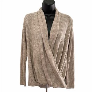 Anthropologie Akemi+Kin Deep V Faux Wrap Sweater
